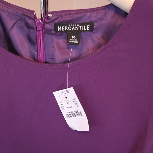 J. Crew Mercantile Rich Purple Midi Dress NWT - Picture 2 of 4